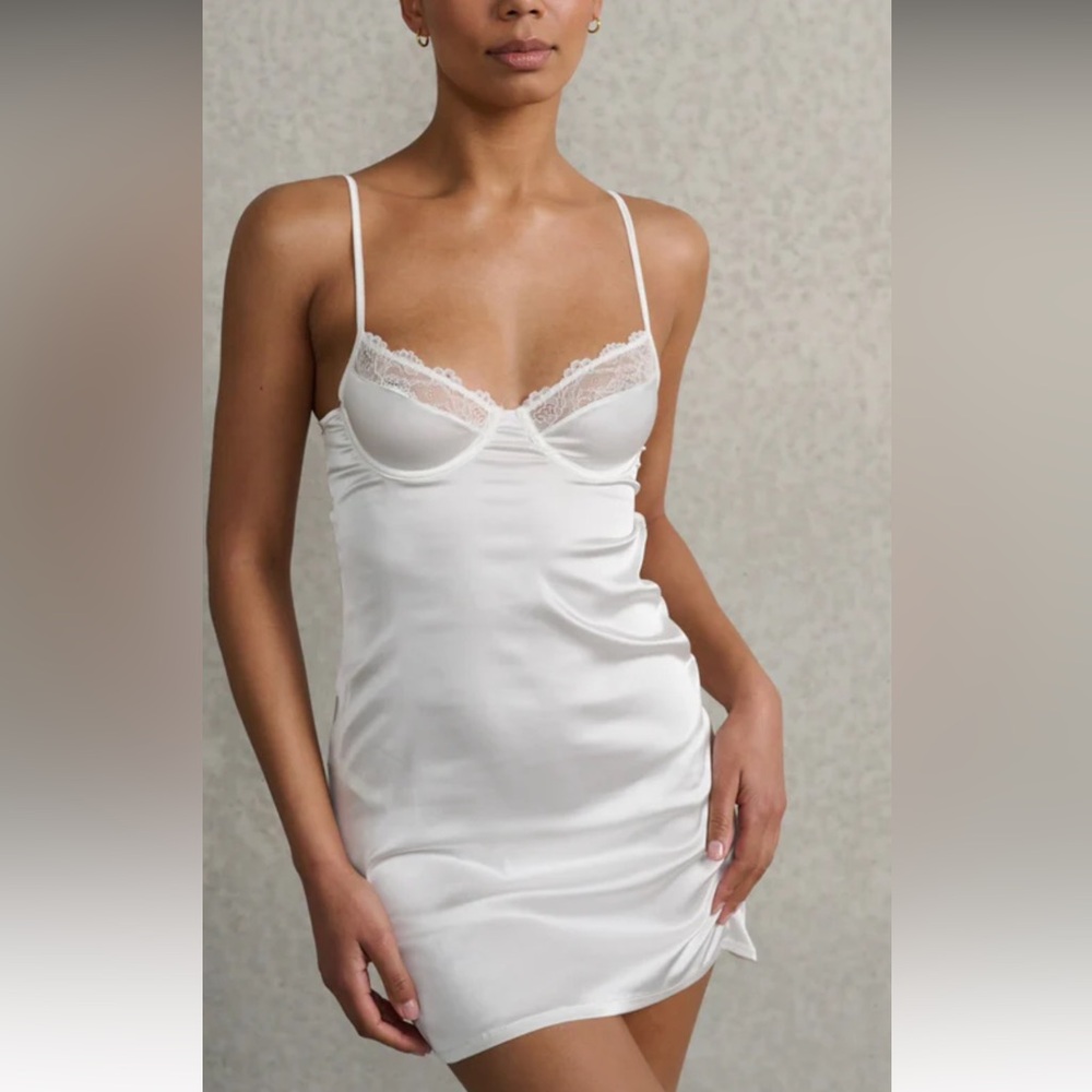 Kat the Label white silk dress